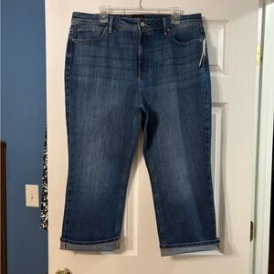 NWT Talbots Demi Boot Crop Blue Jeans